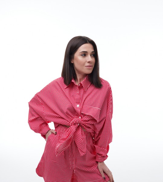 Костюм червоний у клітинку | Showroom By Nona — зображення 5